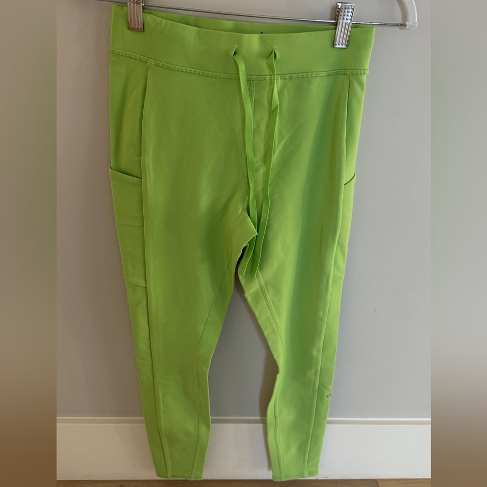 7/8 High-Waist Checkpoint Legging Size SMALL Green Apple